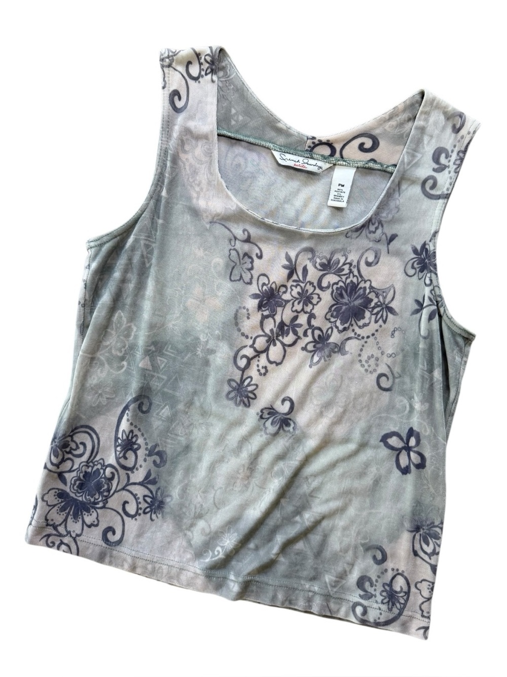 FRENCH LAUNDRY Silky Truffle Camisole Tank PETITE MED